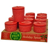 Aloha Bay 225416 Holiday Spice Red Votive Candles 12 count