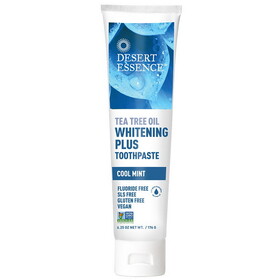 Desert Essence Whitening Plus, Cool Mint Tea Tree Toothpaste 6.25 oz.