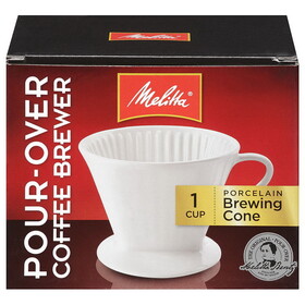 Melitta Porcelain Pour-Over Coffee Brewer Cone 1 cup