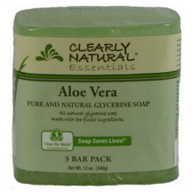 Clearly Natural Aloe Vera Glycerine Bar Soap 3 (4 oz.) pack