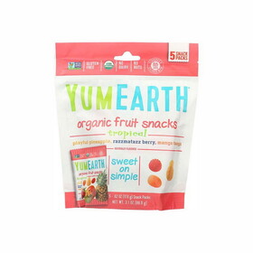 Yumearth 227805 Organic Tropical Fruit Snacks 5 (0.62 oz.) packs