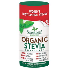 SweetLeaf Organic Stevia Sweetener Powder 3.2 oz.