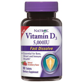 Natrol Vitamin D3 Strawberry Fast Dissolve Tablets