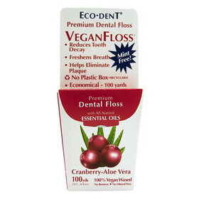 Eco-Dent Cranberry-Aloe Vera VeganFloss 100 yards