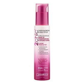 Giovanni 2chic Ultra Luxurious Cherry Blossom &amp; Rose Petal Leave In Conditioning &amp; Styling Elixir 4 fl. oz.