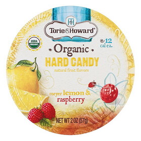 Torie & Howard 230999 Meyer Lemon & Raspberry Hard Candy 2 oz.