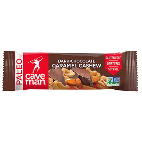 Caveman Foods Dark Chocolate Caramel Cashew Nutrition Bars 12 (1.4 oz.) bars per box