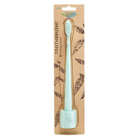 The Natural Family Rivermint Biodegradable Toothbrush & Stand