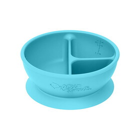 green sprouts Aqua 3-Section Suctioned Learning Bowl