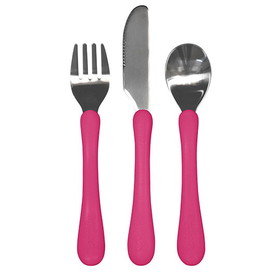 green sprouts Pink Learning Cutlery Set
