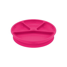 green sprouts 232657 Pink 4-Section Suctioned Learning Plate