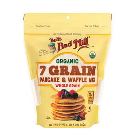 Bob's Red Mill Organic 7 Grain Pancake &amp; Waffle Mix 24 oz. Bag