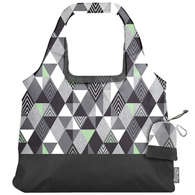 Chicobag Gray Triangles Matrix Vita Abstract Reusable Shopping Bag 19" x 13"