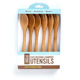 To-Go Ware 233324 Reusable Bamboo Kids Utensils 3 spoons & 3 forks