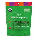 Wedderspoon 233522 Wellbeeing Variety Pack Organic Manuka Honey Pops for Kids 4.15 oz., 24 Count