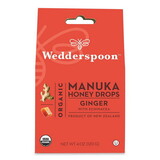 Wedderspoon 233523 Wellbeeing Ginger & Echinacea Organic Manuka Honey Drops 4 oz. Box