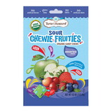 Torie & Howard 233603 Sour Assorted Fruit Flavors Gluten-Free Organic Chewie Fruities 4 oz. Resealable Bag