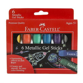 Faber Castell Metallic Gel Sticks 6 Count (Ages 5+)