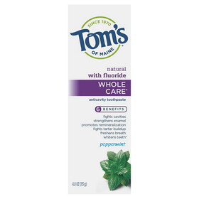 Tom's of Maine Fluoride Whole Care Toothpaste 4 oz.