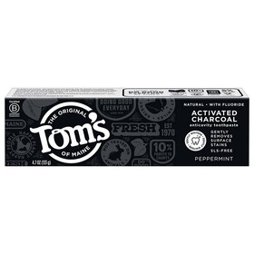 Tom's of Maine Charcoal Peppermint Anticavity Fluoride Toothpaste 4.7 oz.