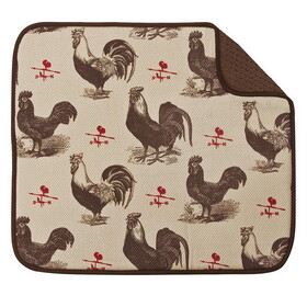 Accessories Rooster Dish Drying Mat 16" x 18"