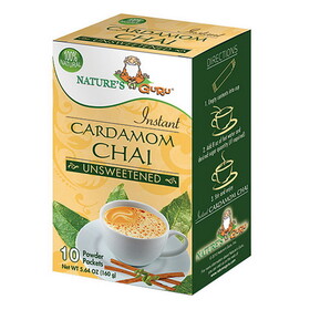 Nature's Guru Instant Chai Cardamom Chai Unsweetened 10 powder packets unless noted