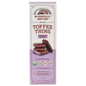 Blissfully Better Crunchy Quinoa Toffee Thins 1.6 oz. (4 pieces)