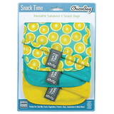 Chicobag Snack Tim Poly Lemon Reusable Snack Bag 3 count