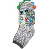 Earth Therapeutics 235961 Foot Therapy Aloe Socks, Grey 2 pack