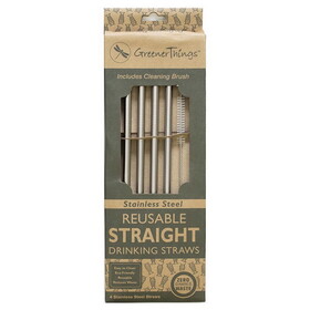 Greener Things Stainless Steel Straws 4 pack