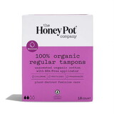 The Honey Pot Regular Tampons Bio-Plastic Applicator 18 tampons