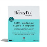The Honey Pot Super Tampons Bio-Plastic Applicator 18 tampons