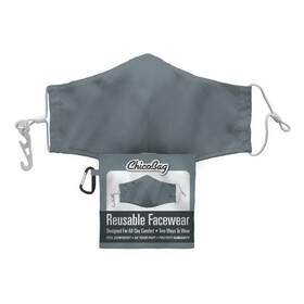 Chicobag Washable Face Mask with Storage Pouch, Slate Gray