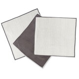 Full Circle RENEW Recycled Microfiber All-Purpose Cloths, Gray Stripes - 3 count