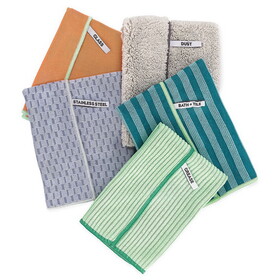 Full Circle RENEW Recycled Microfiber Cloths 5-Piece Essential Set