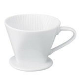 Fino White Porcelain Pour-Over Coffee Filter Cone