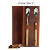 Twin Engine Coffee Origin Creations Long Handle Mug Spoons with coffeewood handle 2 count
