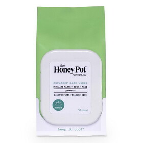 The Honey Pot Cucumber and Aloe Intimate Wipes 30 count