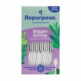 Repurpose Compostable Plastic Spoons 24 count