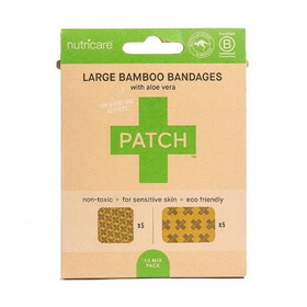 Patch Large Aloe Vera Bamboo Bandages 10 count