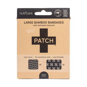 Patch Large Activated Charcoal Bamboo Bandages 10 count