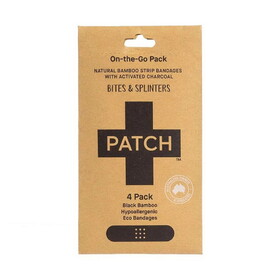 Patch Activated Charcoal On-The-Go Bamboo Bandages 4 count