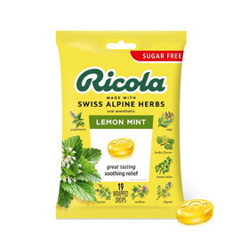Ricola Lemon Mint Sugar Free Cough Drops 19 count