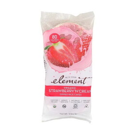Element Snacks White Chocolate Strawberry Topped Rice Cakes 3.5 oz.