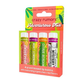Crazy Rumors Adventurous Mix Lip Balms 4 pack