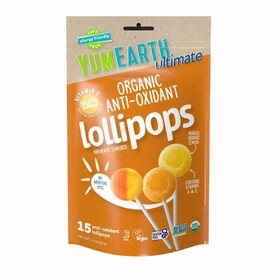 YumEarth Ultimate Organic Antioxidant Lollipops 3.3 oz. bag (15 count)