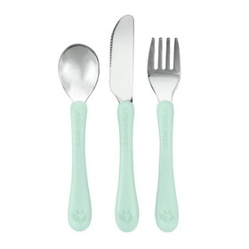 Green Sprouts Light Sage Stainless Steel &amp; Sprout Ware Kids Cutlery