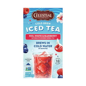 Celestial Seasonings Cold Brew Red White Blueberry Tea 18 tea bags