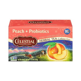 Celestial Seasonings Peach + Probiotic Tea 16 tea bags