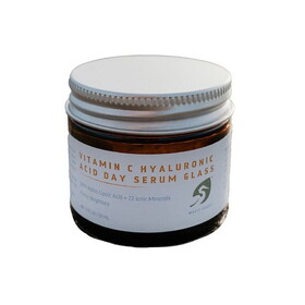 White Egret Vitamin C Hyaluronic Acid Day Serum 2 oz. Glass Jar